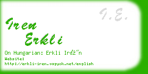 iren erkli business card